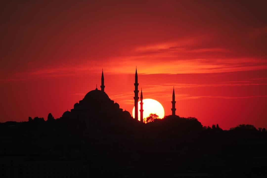 Beautiful sunset in Istanbul.