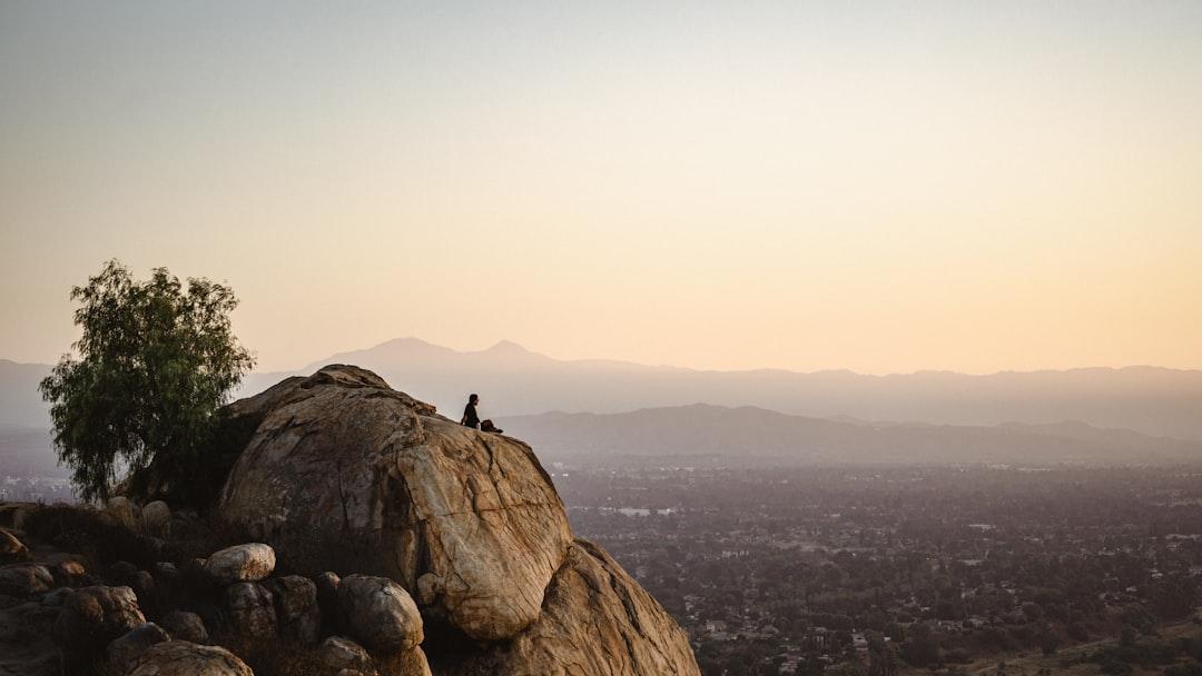 looking out onto riverside on top of mount rubidoux