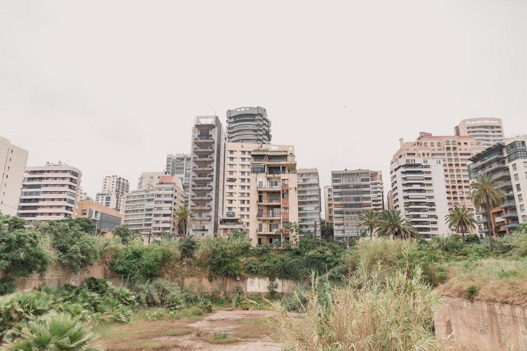 Buildings in Beirut seen from the boardwalk