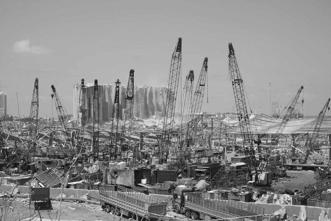 Port of Beirut Explosion. Photo taken days after the explosion.